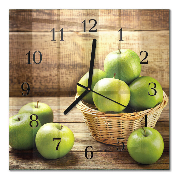 Quadrato orologio da parete Mela