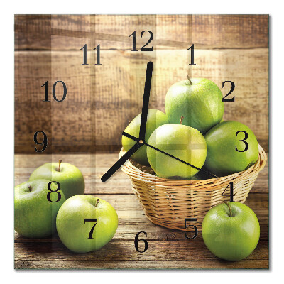 Quadrato orologio da parete Mela