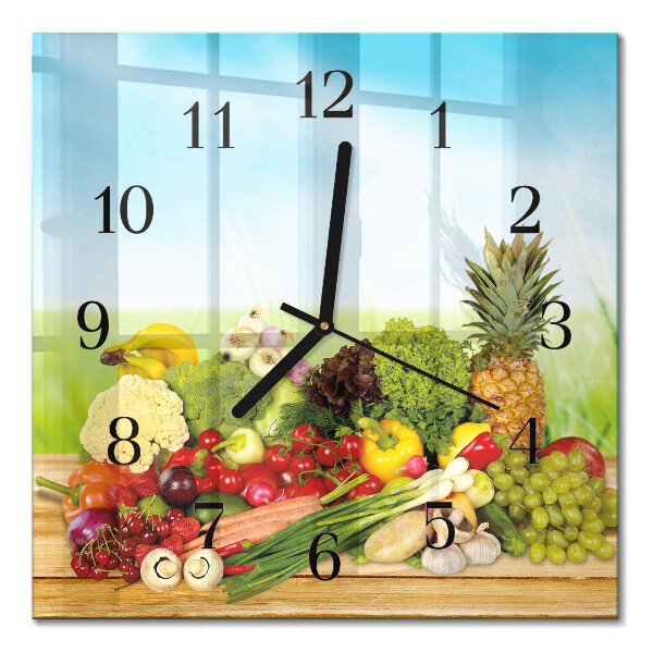 Orologio quadrato Verdure Frutta