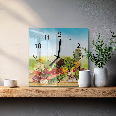 Orologio quadrato Verdure Frutta