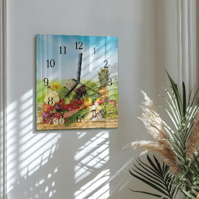 Orologio quadrato Verdure Frutta