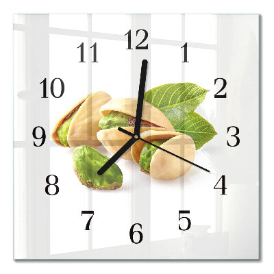 Quadrato orologio da parete Noci