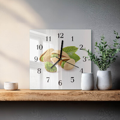 Quadrato orologio da parete Noci