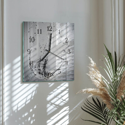 Orologio quadrato in vetro Acqua