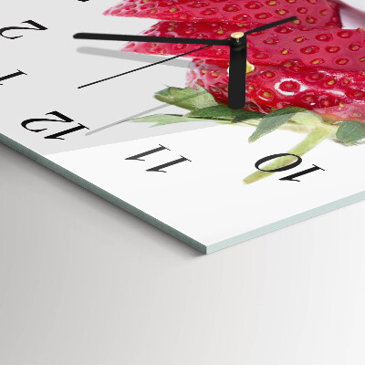 Quadrato orologio in vetro decorativo Fragola