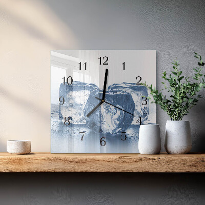 Quadrato orologio da parete Ghiaccio