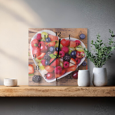 Orologio quadrato in vetro Frutta