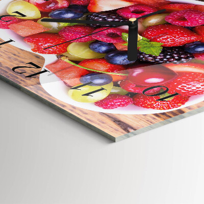 Orologio quadrato in vetro Frutta