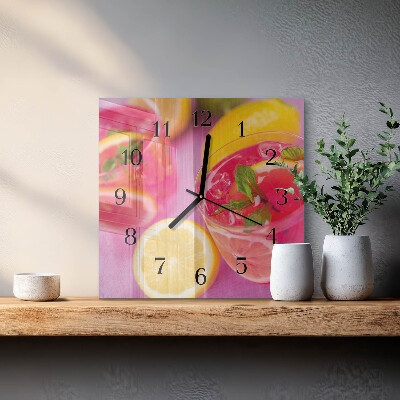 Quadrato orologio da parete Agrumi