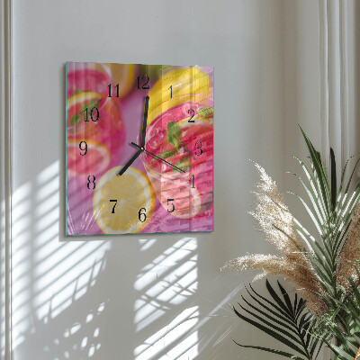 Quadrato orologio da parete Agrumi
