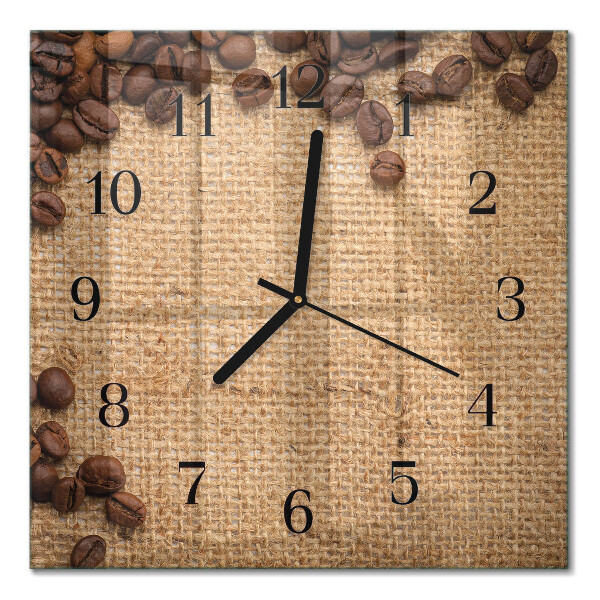 Orologio quadrato Chicchi di caffè