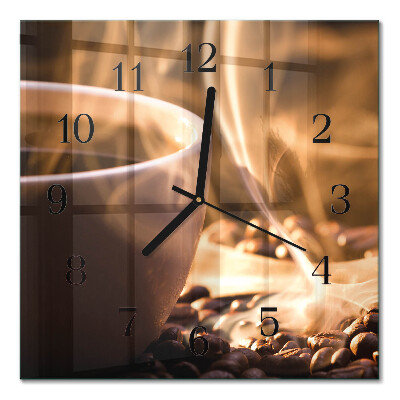 Orologio quadrato Caffè