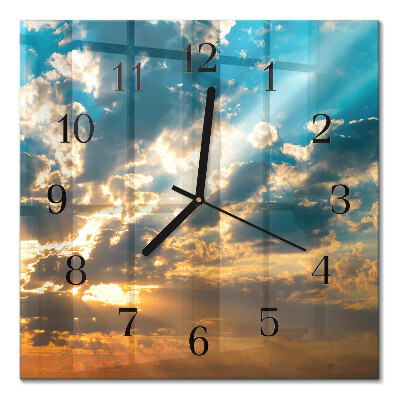 Orologio quadrato in vetro Cielo
