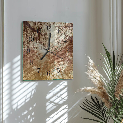 Orologio quadrato Chiome degli alberi