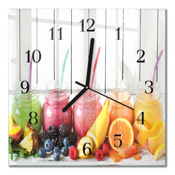 Quadrato orologio in vetro decorativo Cocktail