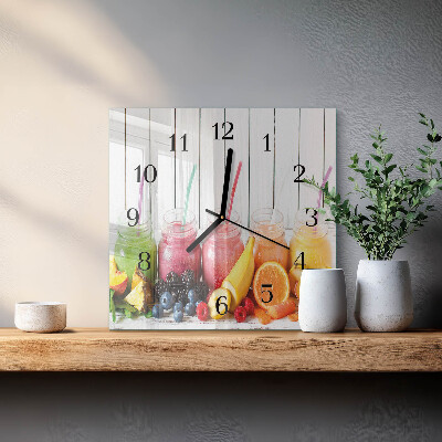 Quadrato orologio in vetro decorativo Cocktail