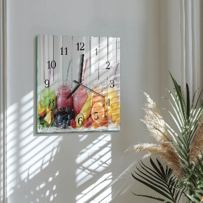 Quadrato orologio in vetro decorativo Cocktail