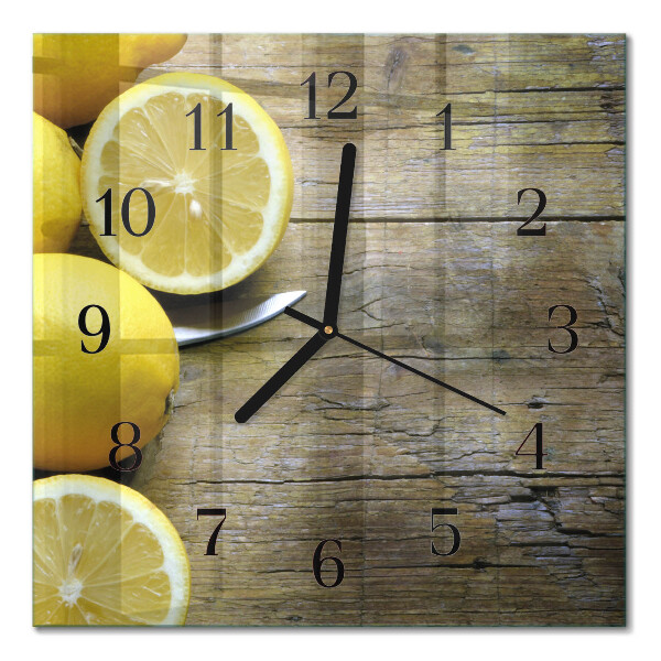 Orologio quadrato in vetro Limoni succosi