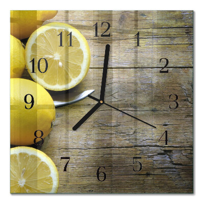 Orologio quadrato in vetro Limoni succosi