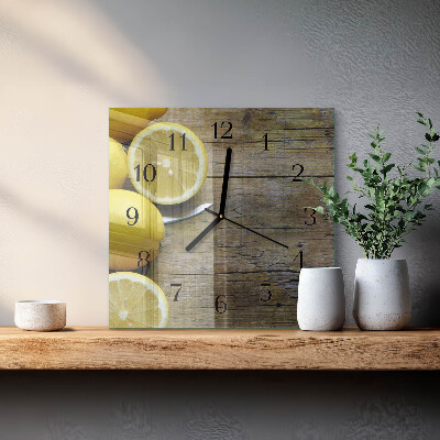 Orologio quadrato in vetro Limoni succosi