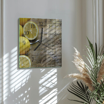 Orologio quadrato in vetro Limoni succosi