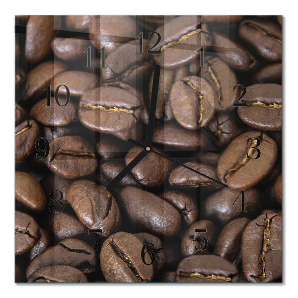 Quadrato orologio da parete Caffè