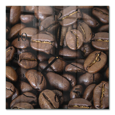 Quadrato orologio da parete Caffè