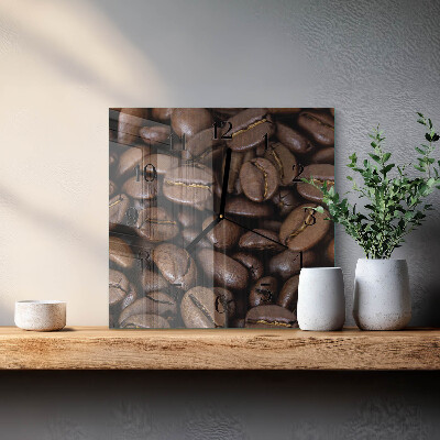Quadrato orologio da parete Caffè