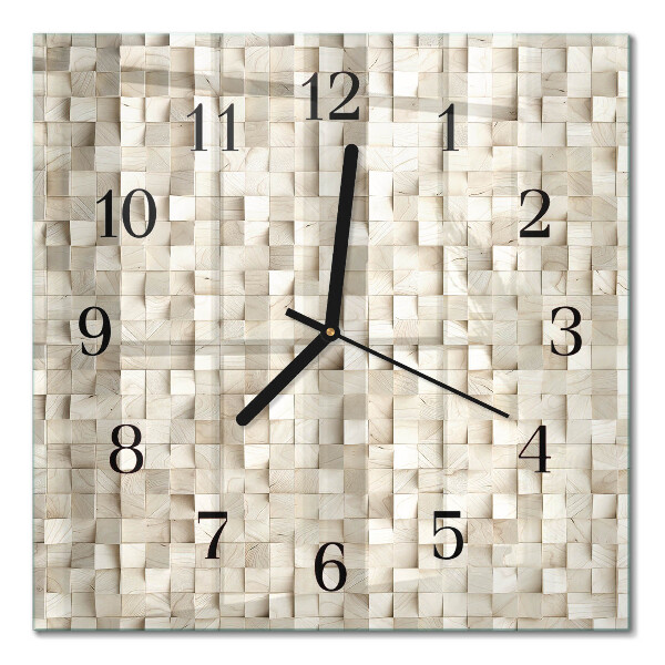Quadrato orologio in vetro decorativo Mosaico in stucco