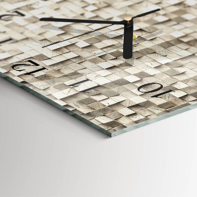 Quadrato orologio in vetro decorativo Mosaico in stucco