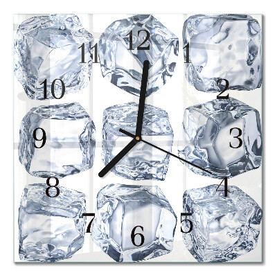 Orologio quadrato in vetro Ghiaccio