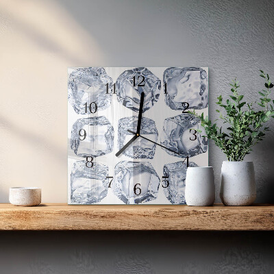 Orologio quadrato in vetro Ghiaccio