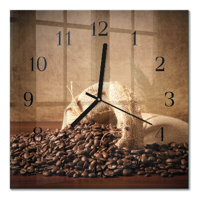 Orologio quadrato Caffè