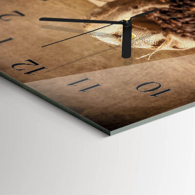 Orologio quadrato Caffè