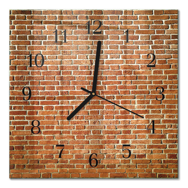 Quadrato orologio in vetro decorativo Mattone