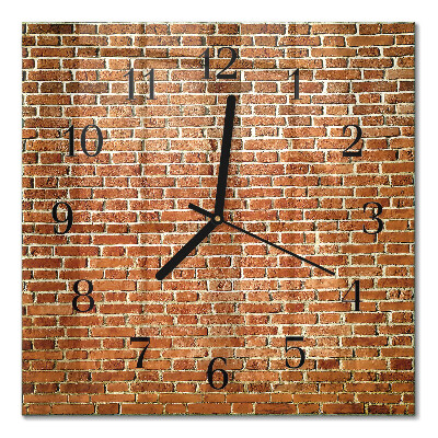 Quadrato orologio in vetro decorativo Mattone