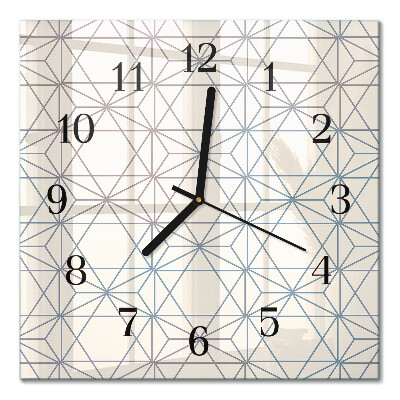 Quadrato orologio da parete Modello geometrico