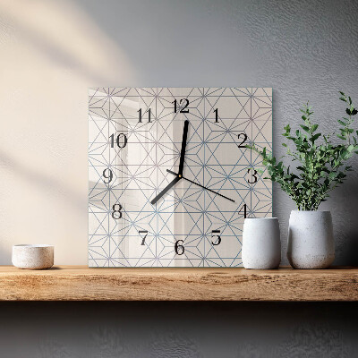 Quadrato orologio da parete Modello geometrico