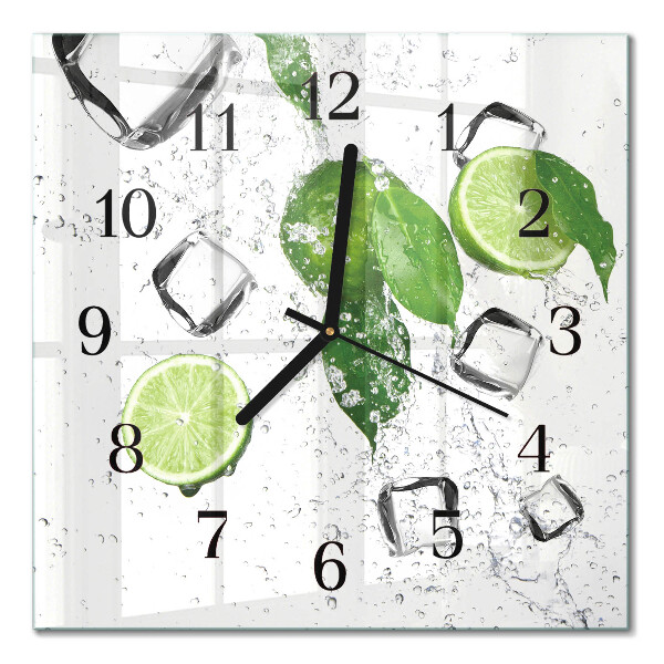 Quadrato orologio da parete Lime