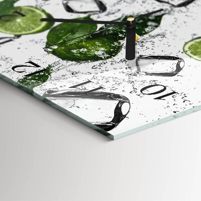 Quadrato orologio da parete Lime