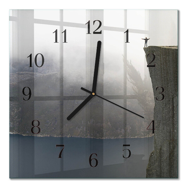 Quadrato orologio in vetro decorativo Abisso