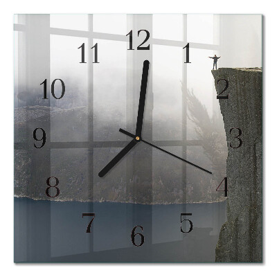 Quadrato orologio in vetro decorativo Abisso