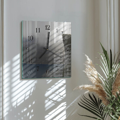 Quadrato orologio in vetro decorativo Abisso
