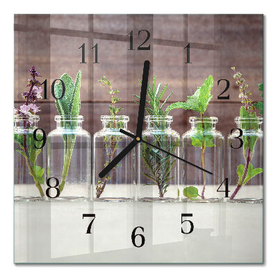 Quadrato orologio da parete Erbe