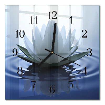 Quadrato orologio in vetro decorativo Ninfea