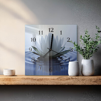 Quadrato orologio in vetro decorativo Ninfea