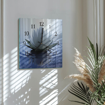Quadrato orologio in vetro decorativo Ninfea