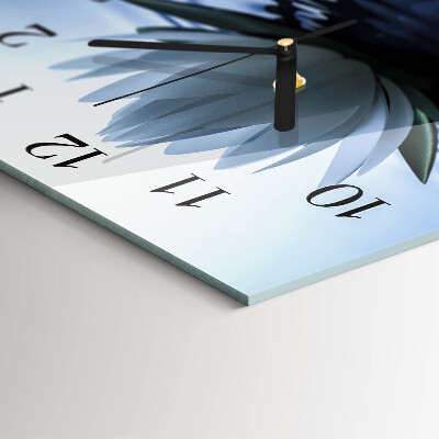 Quadrato orologio in vetro decorativo Ninfea