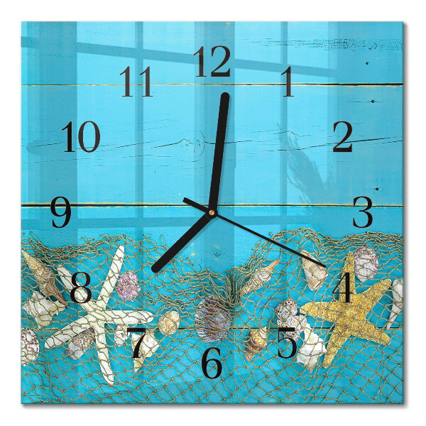 Quadrato orologio da parete Tesori del mare