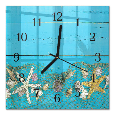 Quadrato orologio da parete Tesori del mare